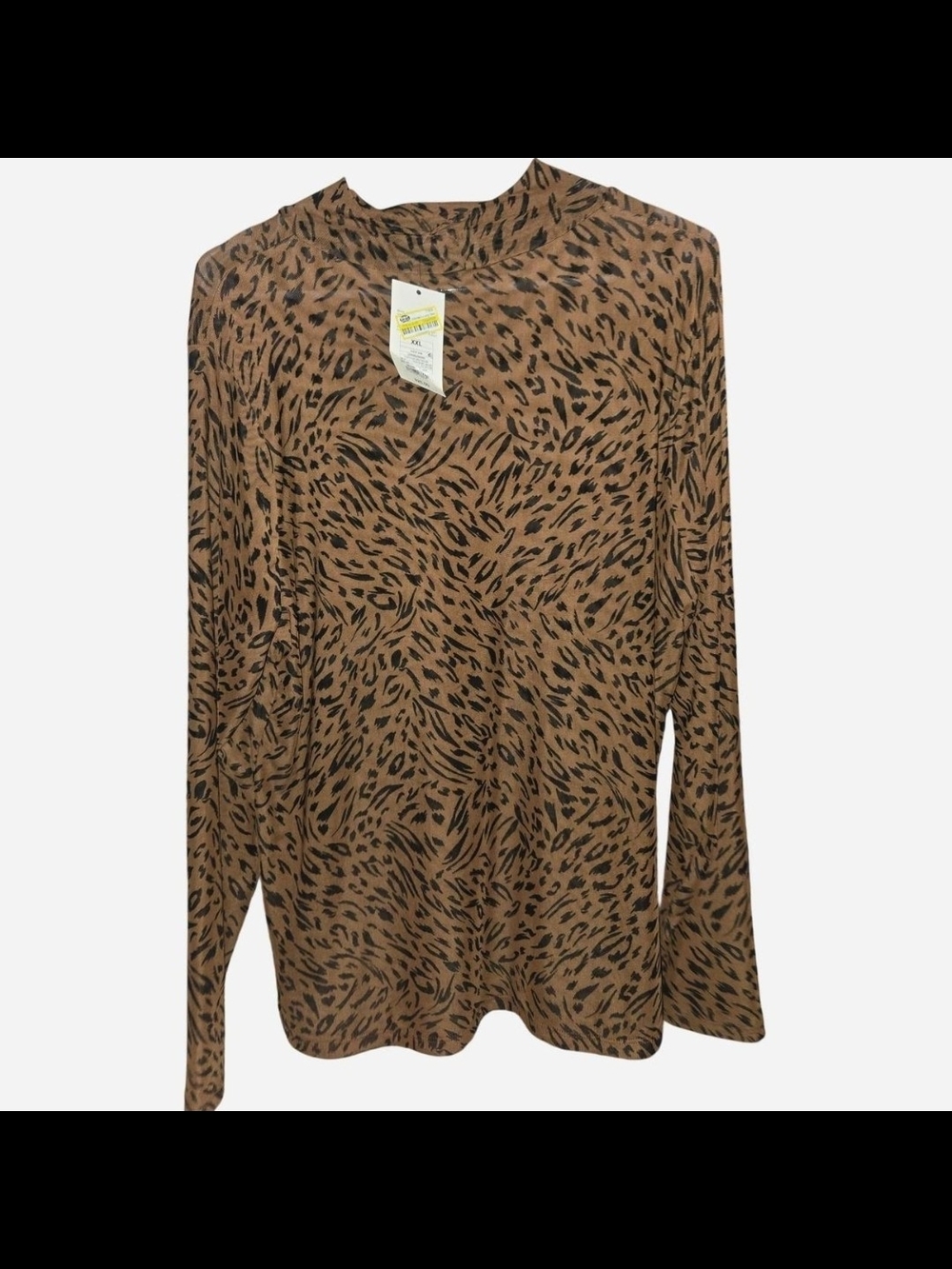 a new day Brown Animal Print Long Sleeve Top